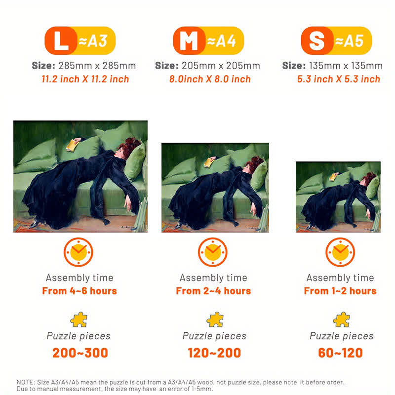 Decadent Young Woman After the Dance - Wooden Jigsaw Puzzle