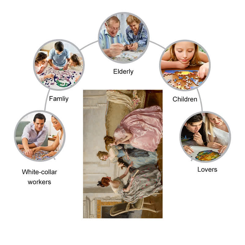 A Day's Gossip - Wooden Jigsaw Puzzle