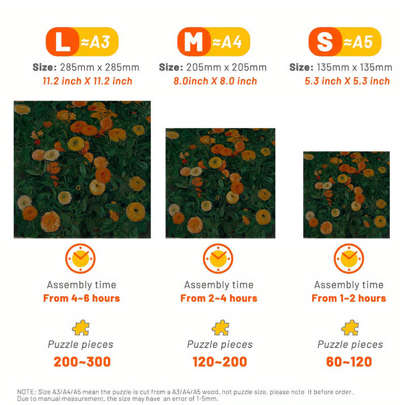 Marigolds - Wooden Jigsaw Puzzle