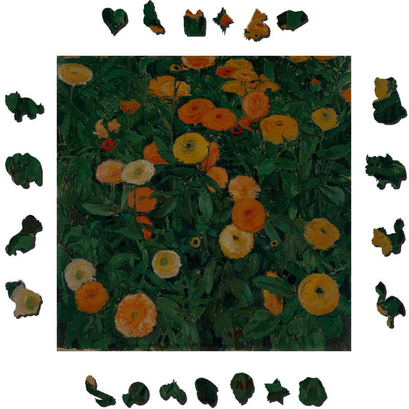 Marigolds - Wooden Jigsaw Puzzle