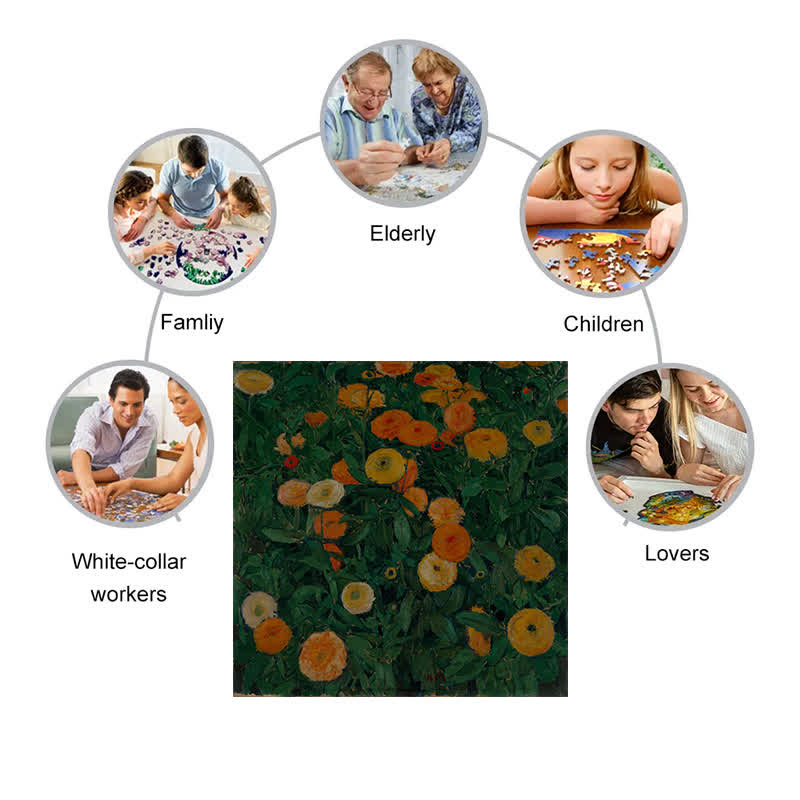 Marigolds - Wooden Jigsaw Puzzle