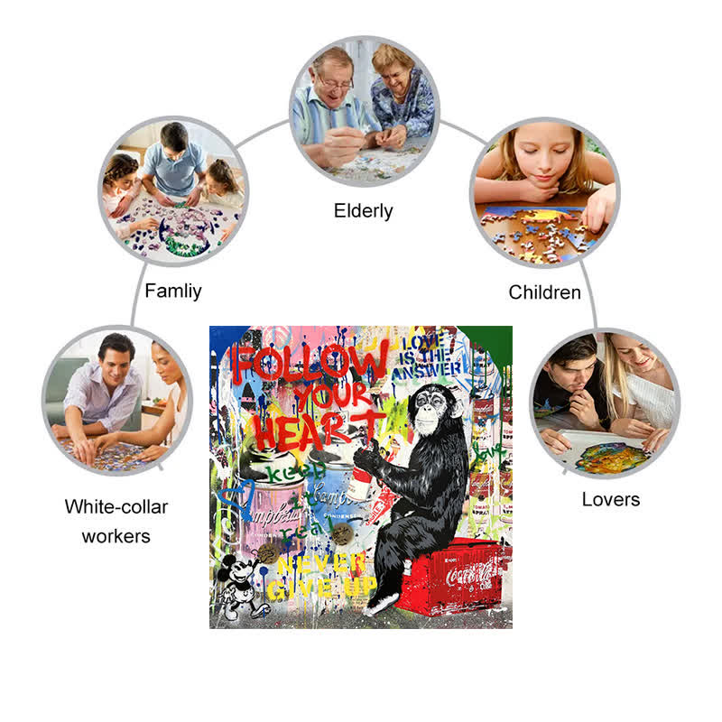 Follow your heart - Wooden Jigsaw Puzzle