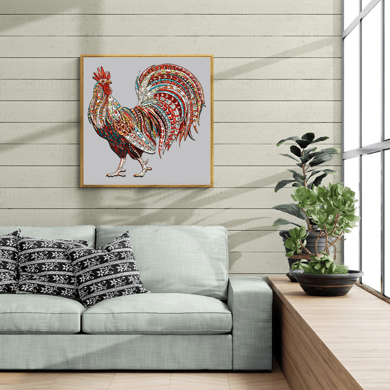 Strong Rooster  - Wooden Jigsaw Puzzle