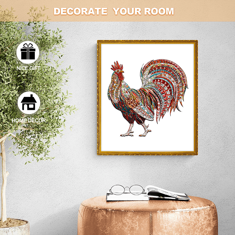 Strong Rooster  - Wooden Jigsaw Puzzle