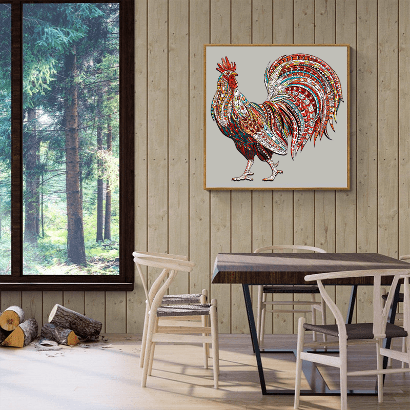 Strong Rooster  - Wooden Jigsaw Puzzle