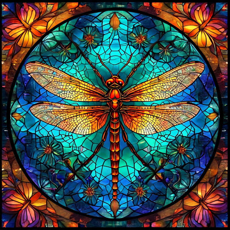 Colorful Dragonfly - Wooden Jigsaw Puzzle