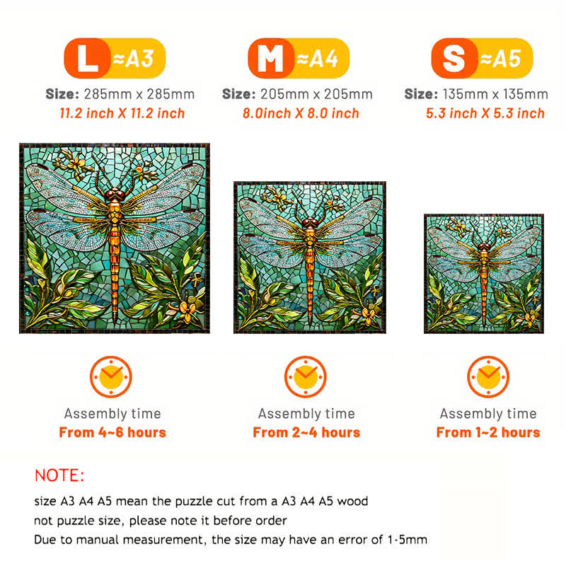 Green Dragonfly - Wooden Jigsaw Puzzle