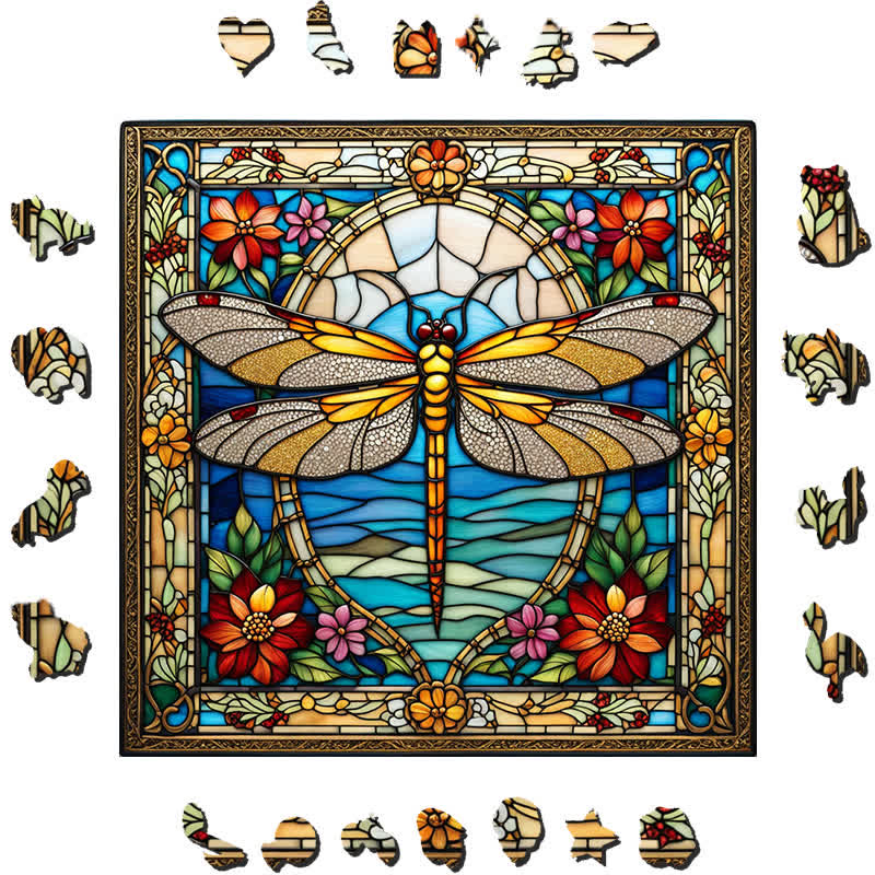Garden Dragonfly -2 Wooden Jigsaw Puzzle