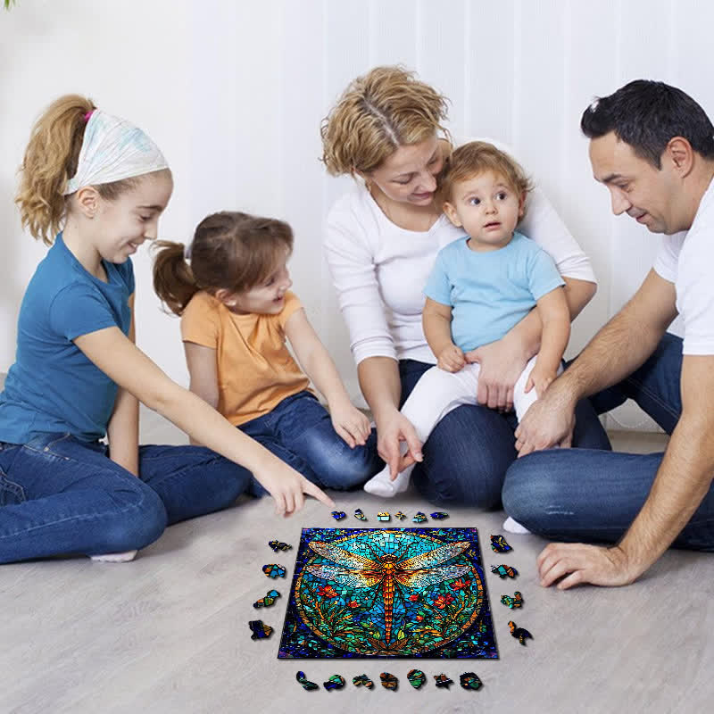 Garden Dragonfly - Wooden Jigsaw Puzzle