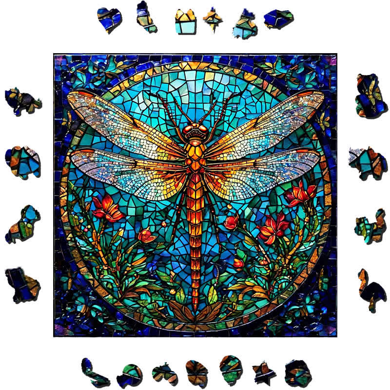 Garden Dragonfly - Wooden Jigsaw Puzzle