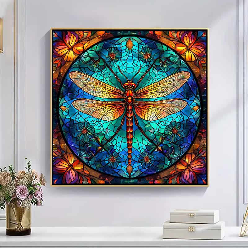 Colorful Dragonfly - Wooden Jigsaw Puzzle