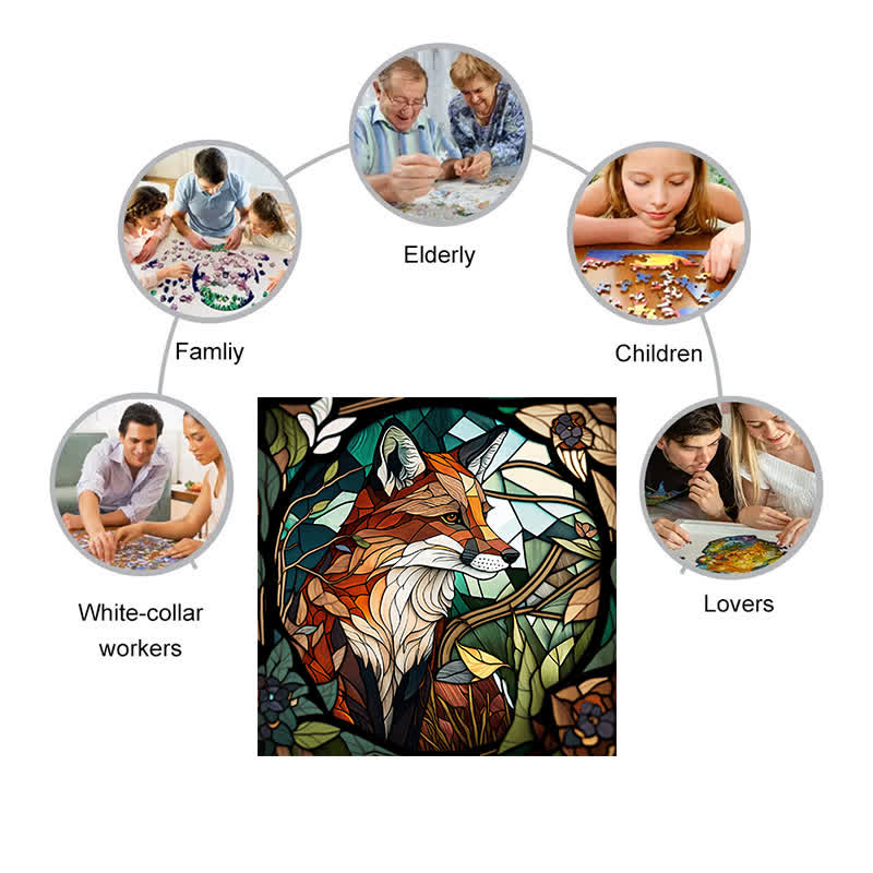 Lonely Fox - Wooden Jigsaw Puzzle