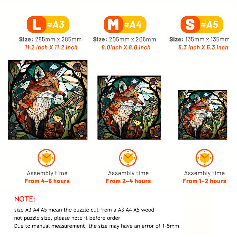 Lonely Fox - Wooden Jigsaw Puzzle