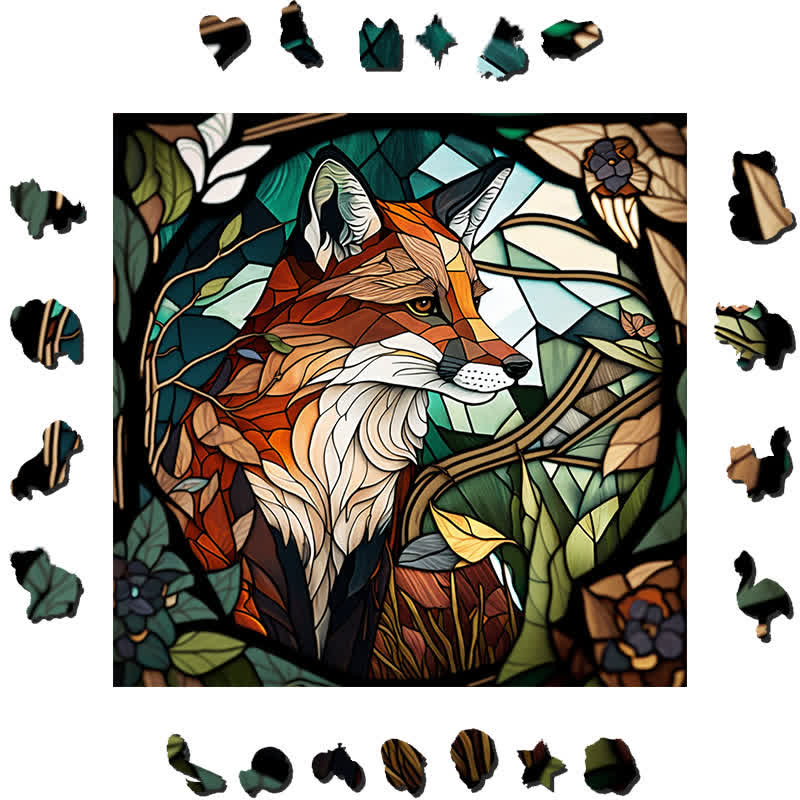 Lonely Fox - Wooden Jigsaw Puzzle