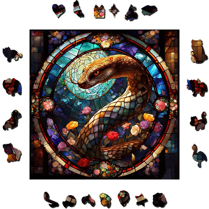 Garden Snake - Wooden Jigsaw Puzzle