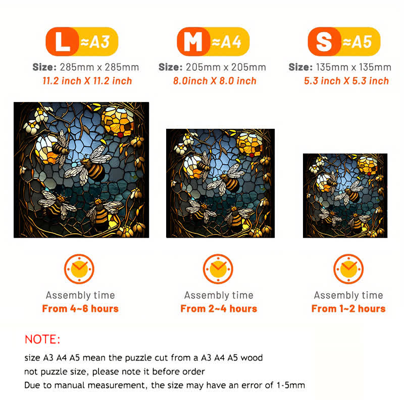 Honey Bee - Wooden Jigsaw Puzzle