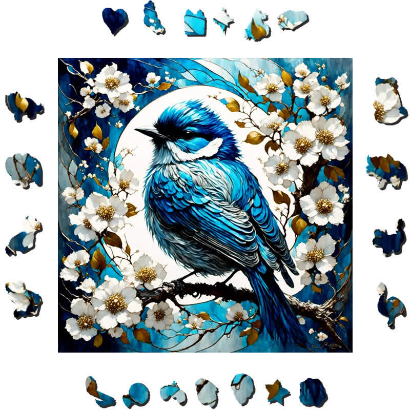 Fantasy Spring Bird - Wooden Jigsaw Puzzle