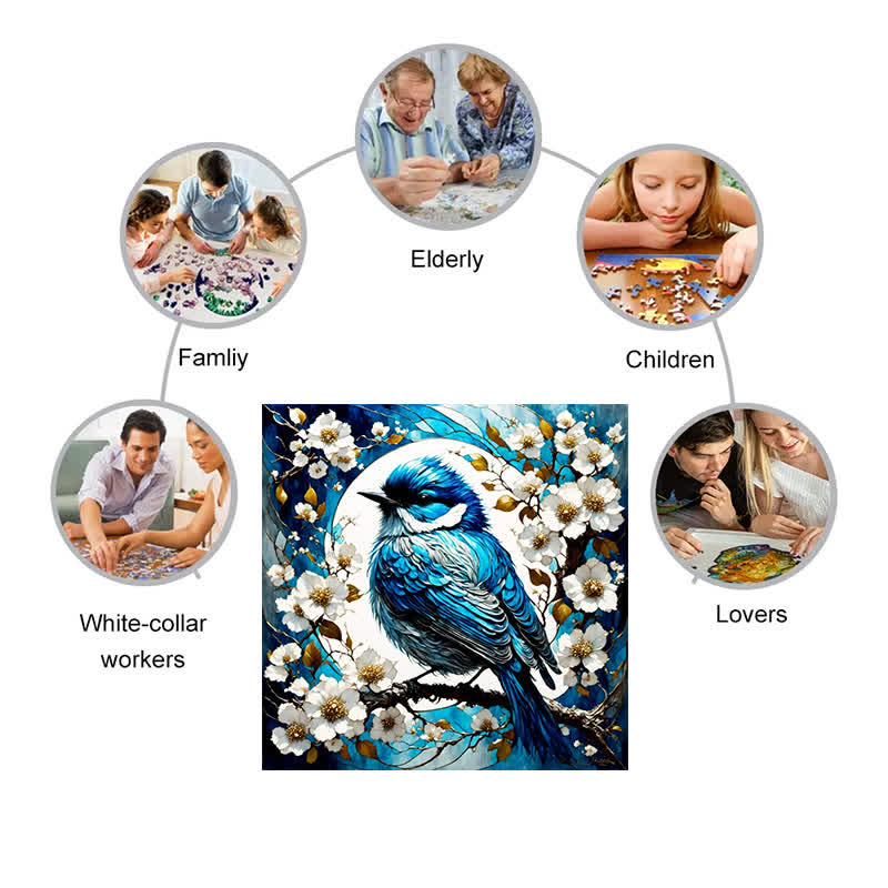 Fantasy Spring Bird - Wooden Jigsaw Puzzle