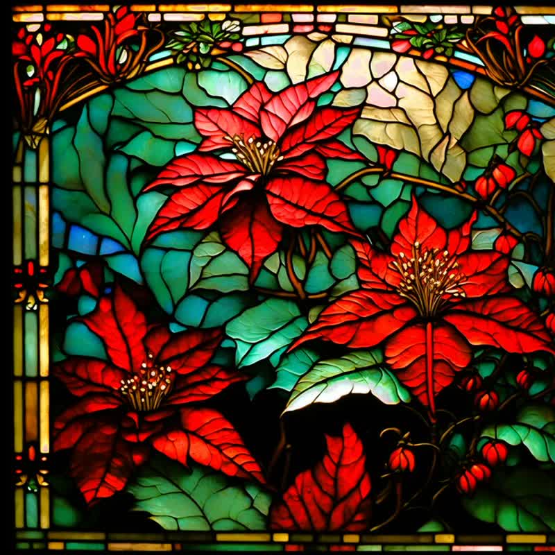 poinsettia - Wooden Jigsaw Puzzle