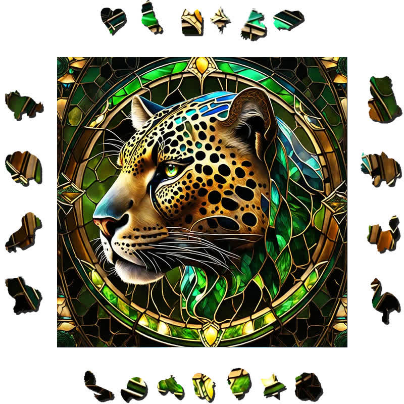 Leopard Stares at You - Wooden Jigsaw Puzzle