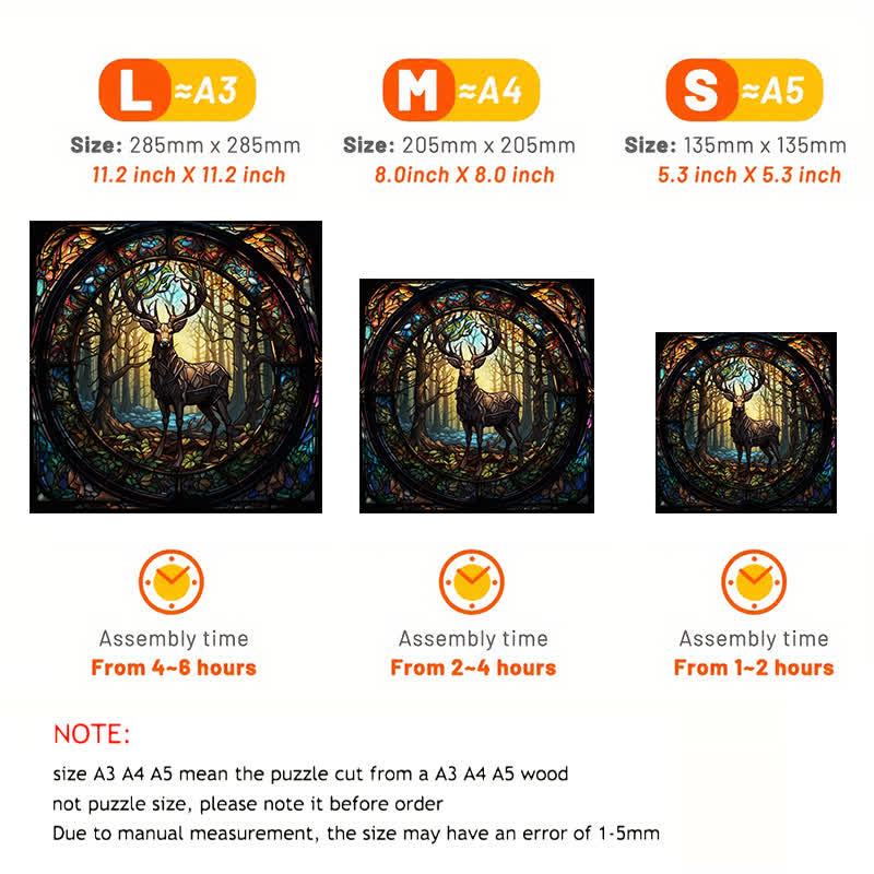 Deer Lost In The Forest- Wooden Jigsaw Puzzle