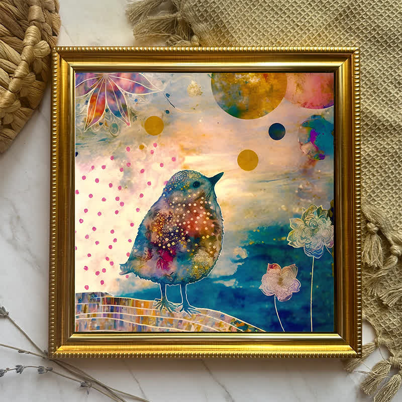 Whimsical bird - Wooden Jigsaw Puzzle