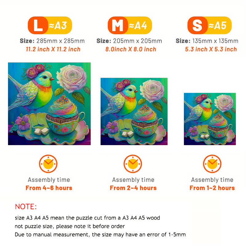 Bird's Tea Party - Wooden Jigsaw Puzzle