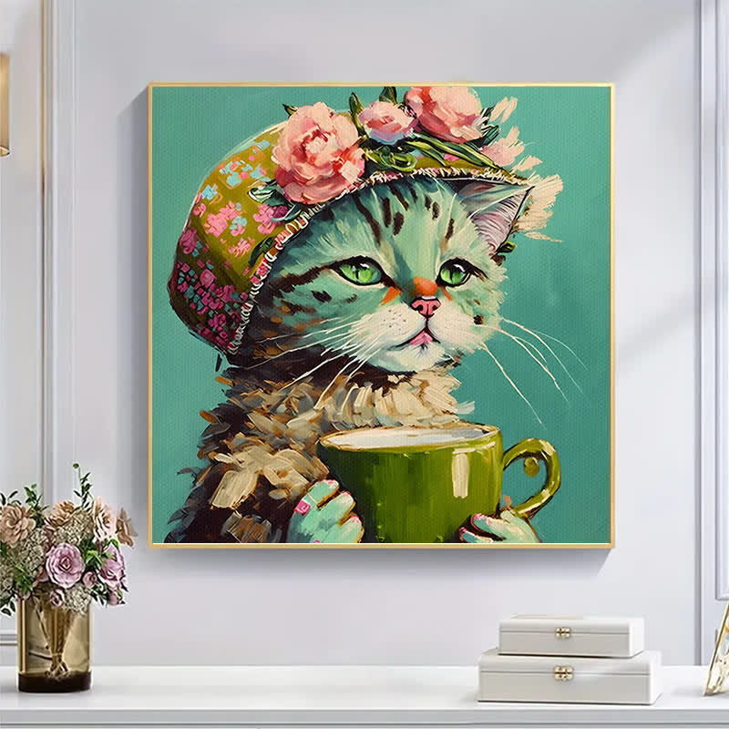 Stella Bonnet Hat Cat - Wooden Jigsaw Puzzle