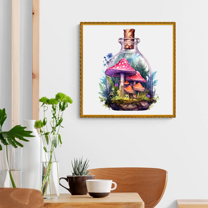 Fantasy world in a jar - Wooden Jigsaw Puzzle