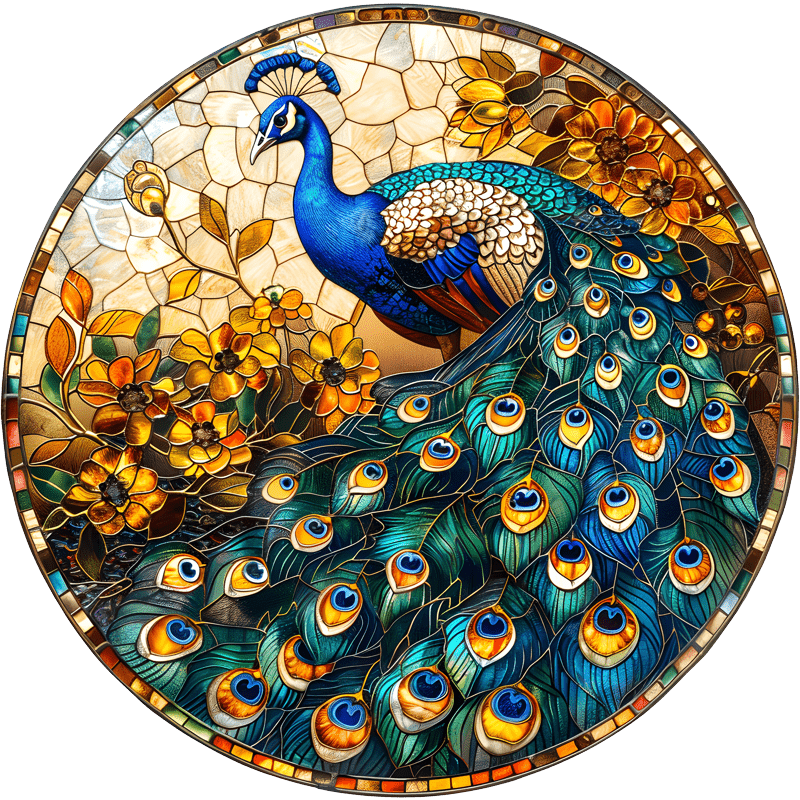 Peacock sign - Wooden Jigsaw Puzzle