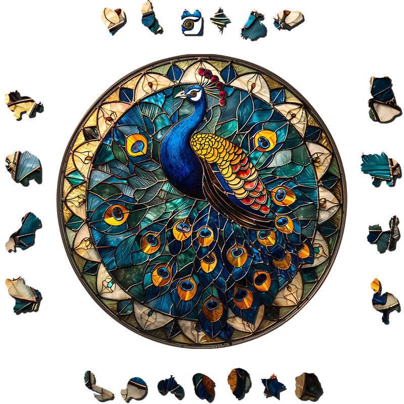 Beautiful Peacock - Wooden Jigsaw Puzzle