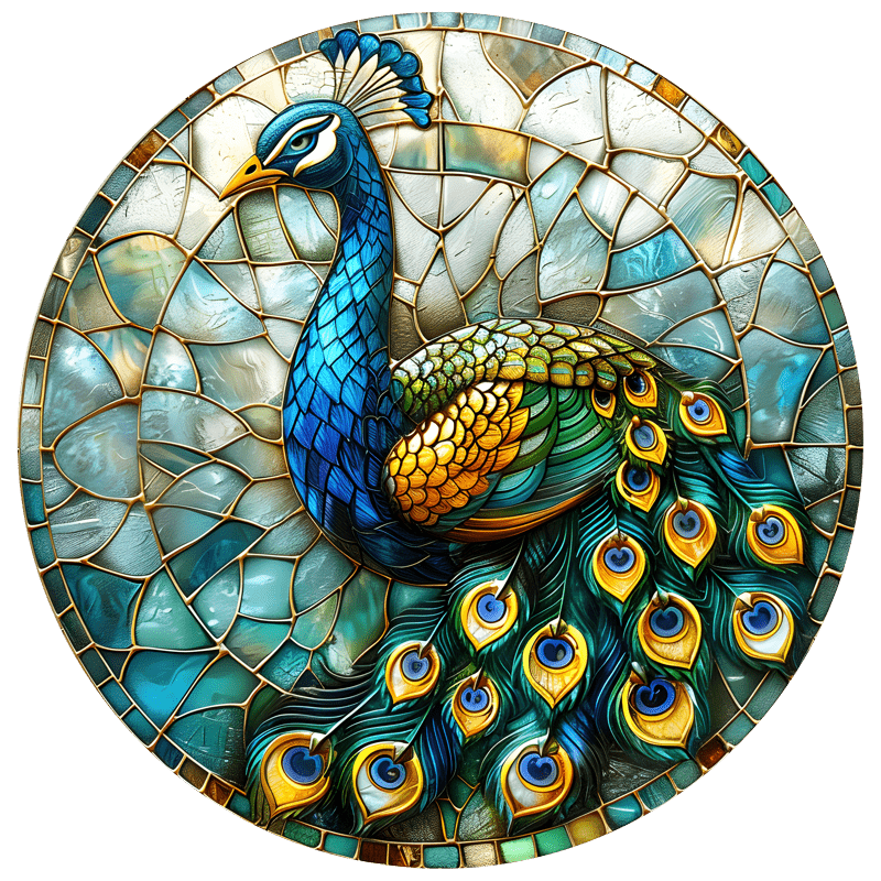 Peacock Tail Feathers  - Wooden Jigsaw Puzzle