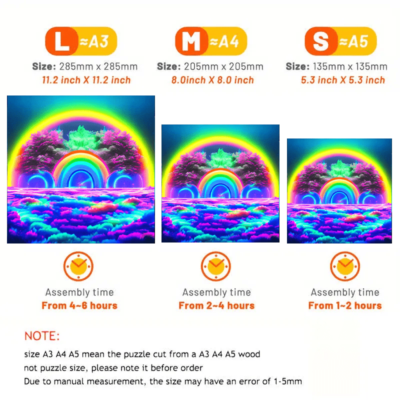 Rainbow Bliss Midjourney - Wooden Jigsaw Puzzle