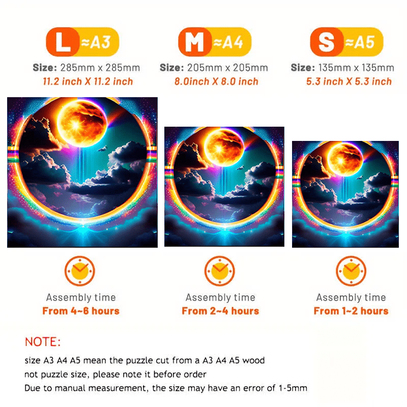 A Rainbow portal in the sky - Wooden Jigsaw Puzzle