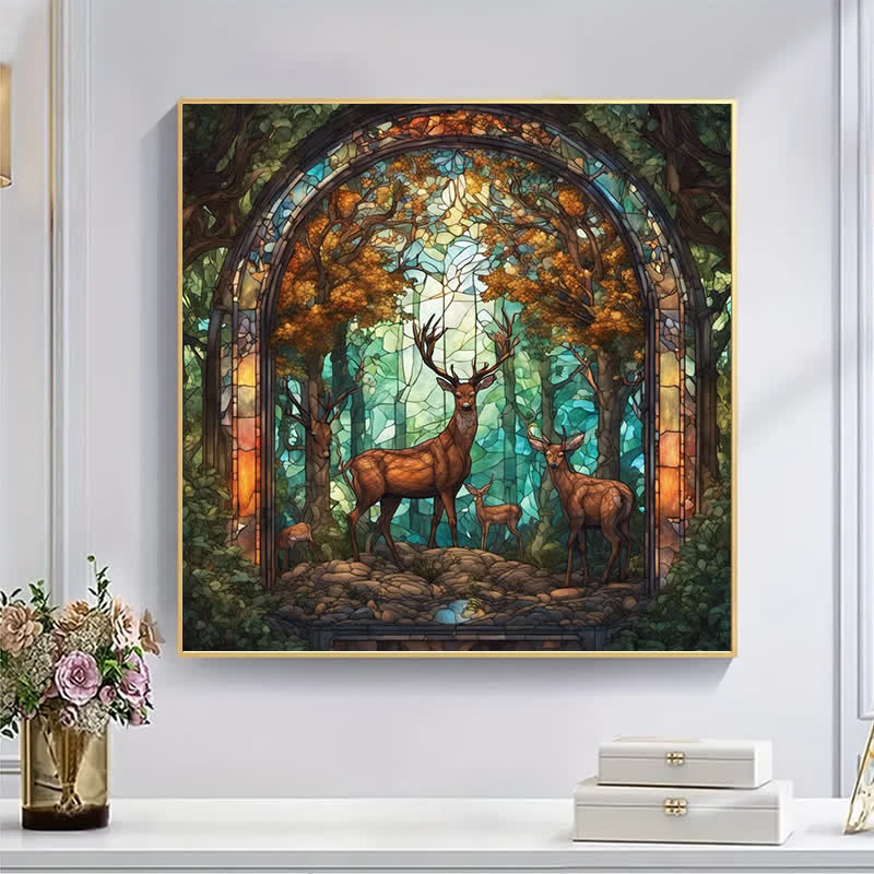 Deers on forest - Wooden Jigsaw Puzzle