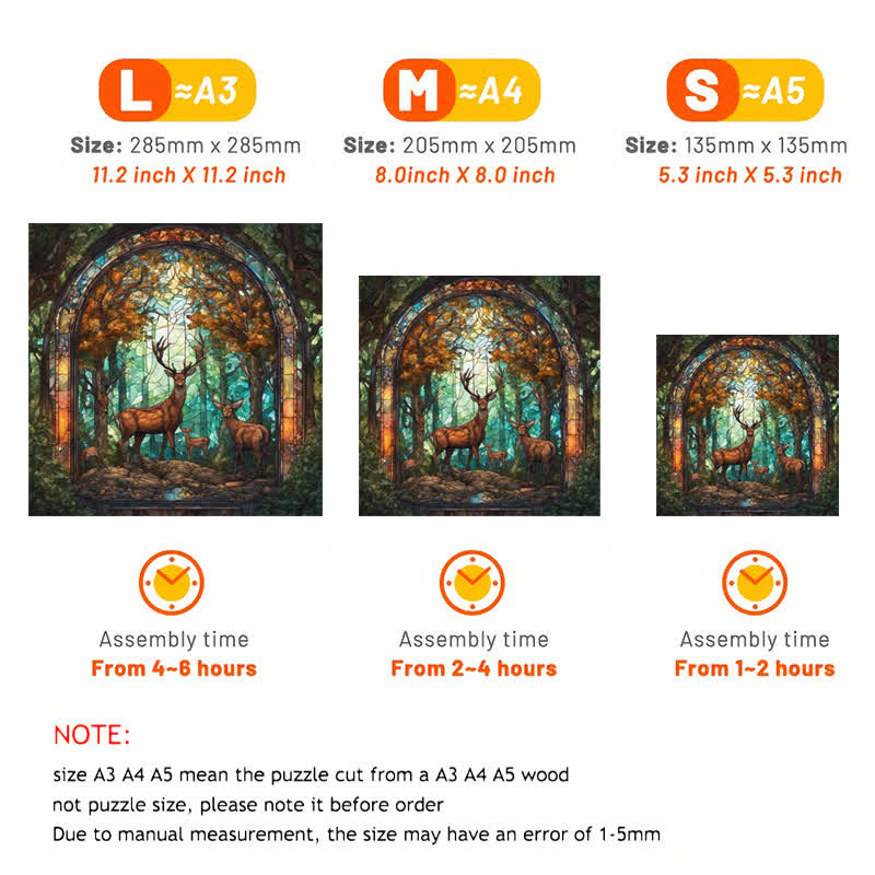 Deers on forest - Wooden Jigsaw Puzzle