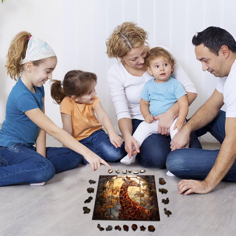 Giraffe Elegant - Wooden Jigsaw Puzzle