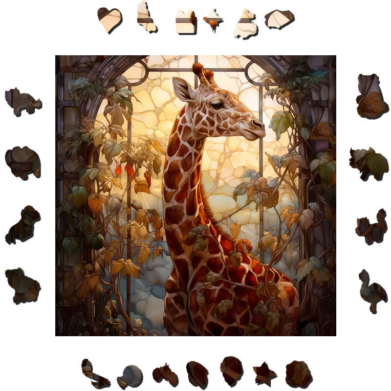 Giraffe Elegant - Wooden Jigsaw Puzzle