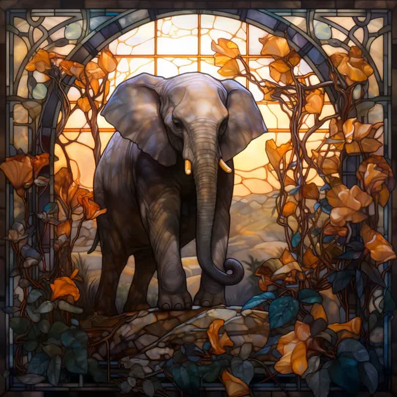 Lonely Elephant - Wooden Jigsaw Puzzle