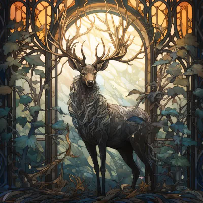 Mysterious Deer - Wooden Jigsaw Puzzle