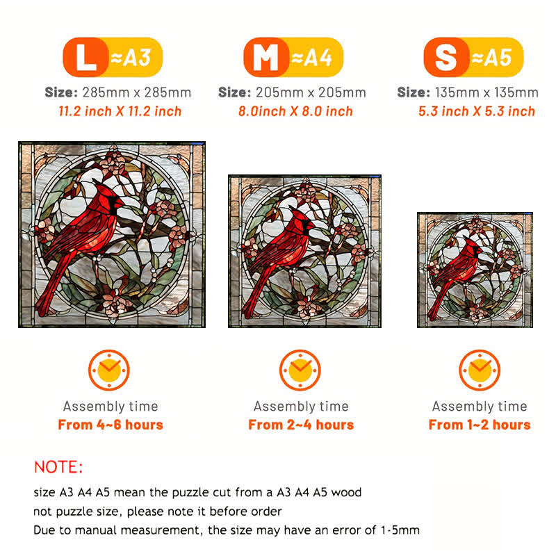 Beautiful Cardinal 2 - Wooden Jigsaw Puzzle