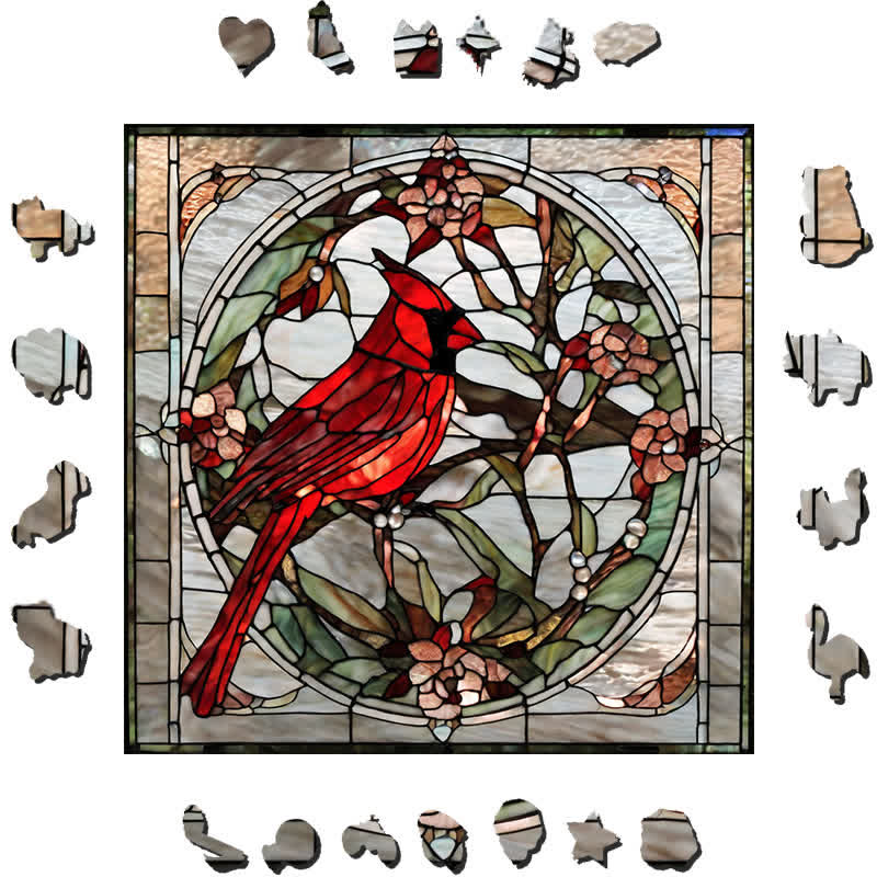 Beautiful Cardinal 2 - Wooden Jigsaw Puzzle