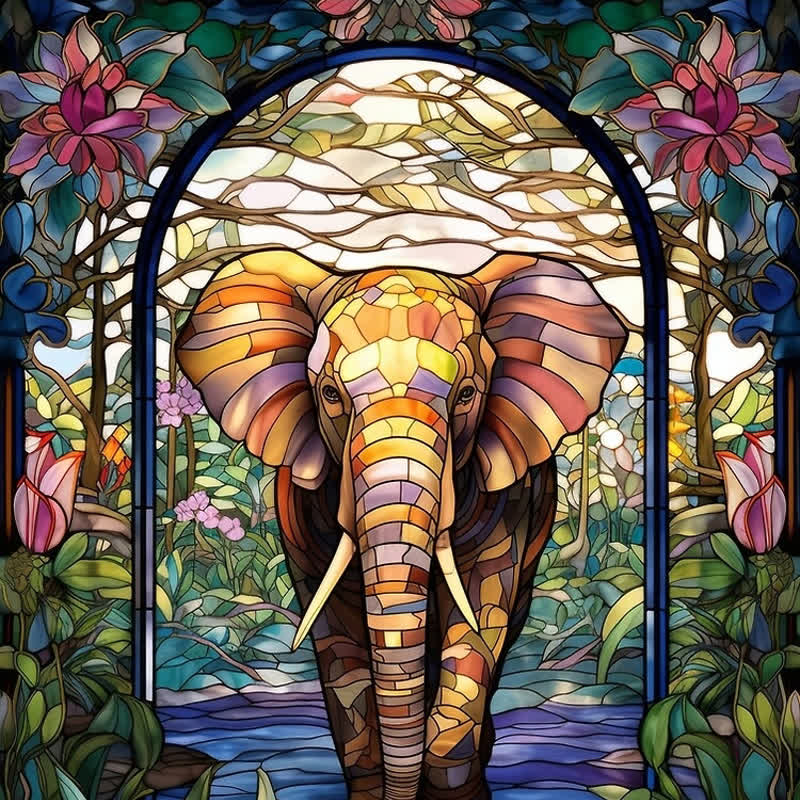 African Elephant 3- Wooden Jigsaw Puzzle