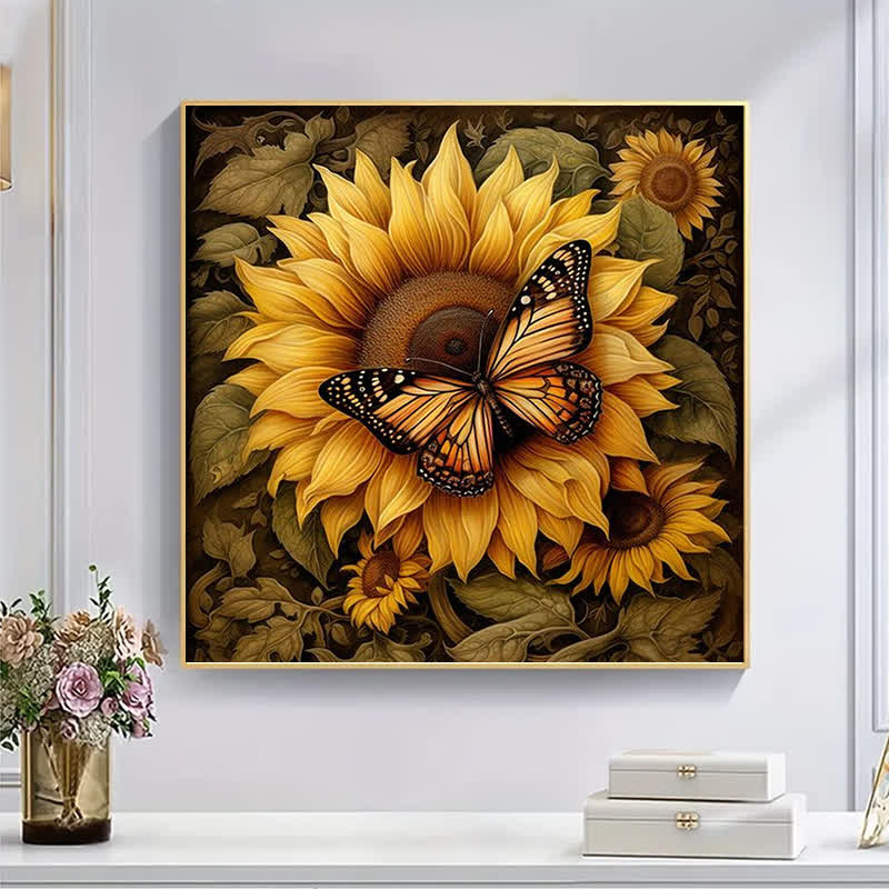 Sunflower Butterfly - Wooden Jigsaw Puzzle
