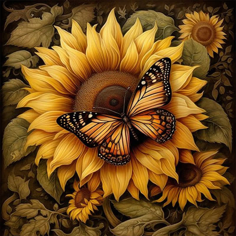 Sunflower Butterfly - Wooden Jigsaw Puzzle