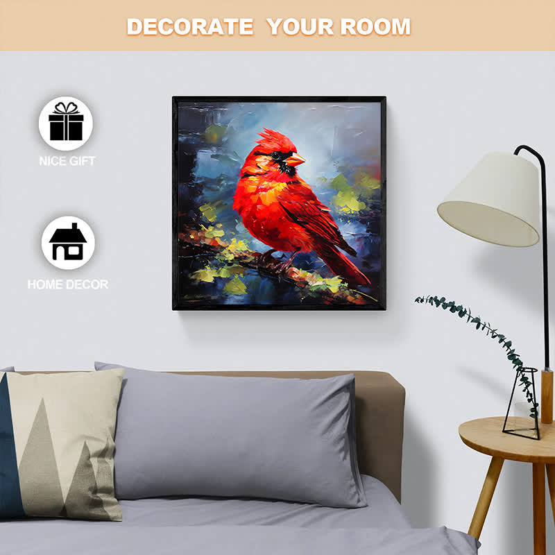 Cardinal on a Birch Branch - Wooden Jigsaw Puzzle