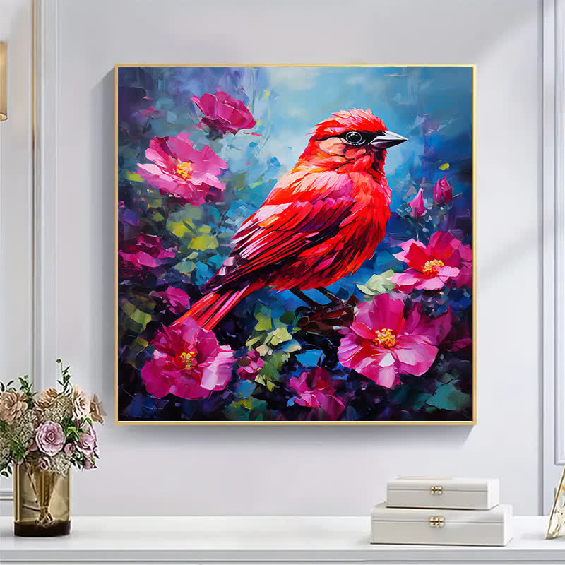 Bird Northern Cardinal - Wooden Jigsaw Puzzle