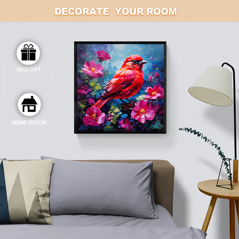 Bird Northern Cardinal - Wooden Jigsaw Puzzle