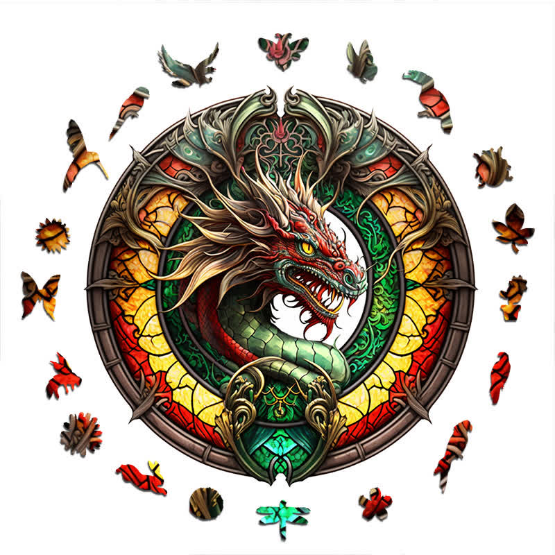 Dragon artwork -8  Wooden Jigsaw Puzzle