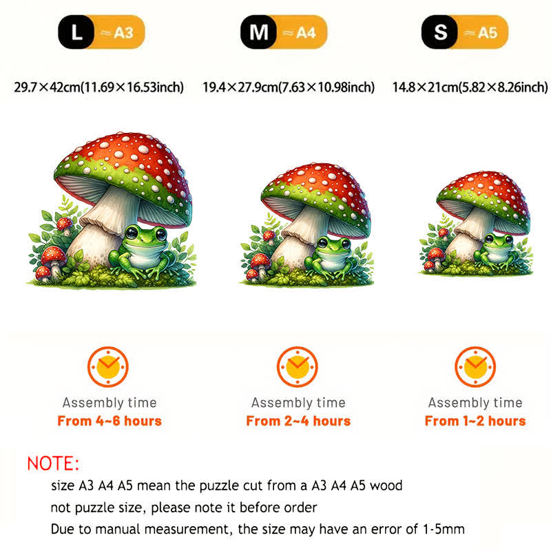 Cute Frog - Wooden Jigsaw Puzzle